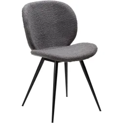 DAN-FORM Stuhl 2er-Set Cloud Grau/Schwarz Stoff 50 cm - Stuhl 2er-Set