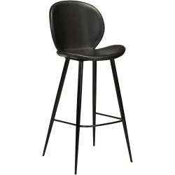 DAN-FORM Barhocker 2er-Set Cloud Schwarz Kunstleder 47 cm 110 cm - Barhocker 2er-Set