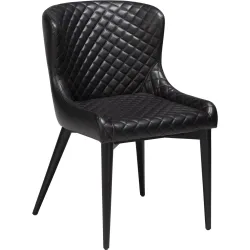 DAN-FORM Stuhl Vetro Schwarz Kunstleder 50 cm - Farbe: Black - Stuhl