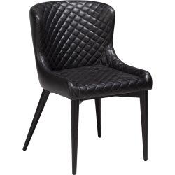 DAN-FORM Stuhl Vetro Schwarz Kunstleder 50 cm - Farbe: Black - Stuhl