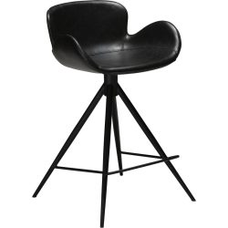 DAN-FORM Barhocker 2er-Set Gaia Schwarz Kunstleder/Metall 55 cm 87 cm - Farbe: Black - Material: Kunstleder, Metall - Barhocker 2er-Set