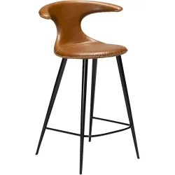 DAN-FORM Barhocker 2er-Set Flair Braun/Schwarz Kunstleder/Metall 56 cm 91.5 cm - Farbe: braun, schwarz - Material: Kunstleder, Metall - Barhocker