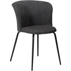 DAN-FORM Stuhl 2er-Set Eden Schwarz Stoff 58 cm - Farbe: Black - Stuhl 2er-Set