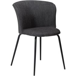 DAN-FORM Stuhl 2er-Set Eden Schwarz Stoff 58 cm - Farbe: Black - Stuhl 2er-Set