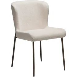 DAN-FORM Stuhl 2er-Set Glam Rosa/Weiss Stoff 50 cm - Farbe: weiss/rosa - Stuhl 2er-Set