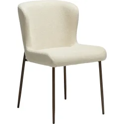 DAN-FORM Stuhl 2er-Set Glam Gold/Beige Stoff 50 cm - Farbe: creme/gold - Stuhl 2er-Set