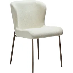 DAN-FORM Stuhl 2er-Set Glam Gold/Beige Stoff 50 cm - Farbe: creme/gold - Stuhl 2er-Set