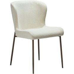 DAN-FORM Stuhl 2er-Set Glam Gold/Beige Stoff 50 cm - Farbe: creme/gold - Stuhl 2er-Set