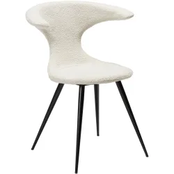 DAN-FORM Stuhl 2er-Set Flair Weiss Stoff 65 cm - Stuhl 2er-Set