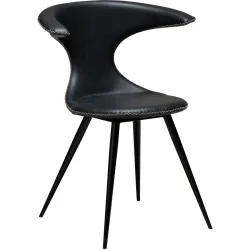 DAN-FORM Stuhl 2er-Set Flair Schwarz Kunstleder 65 cm - Stuhl 2er-Set