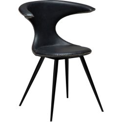 DAN-FORM Stuhl 2er-Set Flair Schwarz Kunstleder 65 cm - Stuhl 2er-Set