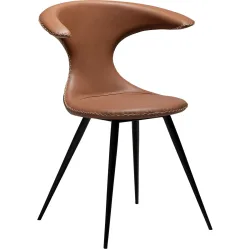 DAN-FORM Stuhl 2er-Set Flair Braun Kunstleder 65 cm - Farbe: cognac - Stuhl 2er-Set