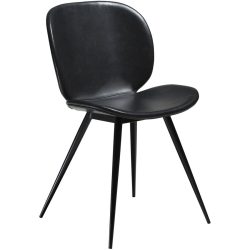 DAN-FORM Stuhl 2er-Set Cloud Schwarz Kunstleder 50 cm - Farbe: Black - Stuhl 2er-Set