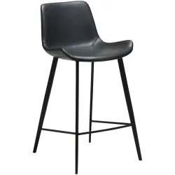 DAN-FORM Barhocker 2er-Set Hype Schwarz Kunstleder/Metall 50 cm 88 cm - Material: Kunstleder, Metall - Barhocker 2er-Set