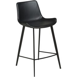 DAN-FORM Barhocker 2er-Set Hype Schwarz Kunstleder/Metall 50 cm 88 cm - Farbe: Black - Material: Kunstleder, Metall - Barhocker 2er-Set