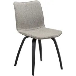 DAN-FORM Stuhl 2er-Set Glee Grau Stoff 47.5 cm - Farbe: hellgrau - Stuhl 2er-Set