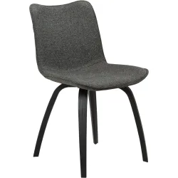 DAN-FORM Stuhl 2er-Set Glee Grau Stoff 47.5 cm - Farbe: Grey - Stuhl 2er-Set
