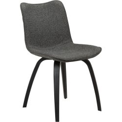 DAN-FORM Stuhl 2er-Set Glee Grau Stoff 47.5 cm - Farbe: Grey - Stuhl 2er-Set