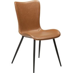 DAN-FORM Stuhl 2er-Set Medusa Braun Kunstleder 49.5 cm - Farbe: Hellbraun - Stuhl 2er-Set