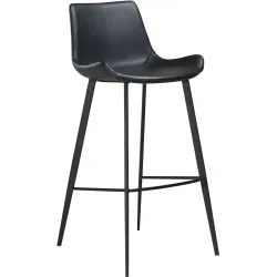 DAN-FORM Barhocker 2er-Set Hype Schwarz Kunstleder/Metall 50.5 cm 103 cm - Farbe: Black - Material: Kunstleder, Metsll - Barhocker 2er-Set