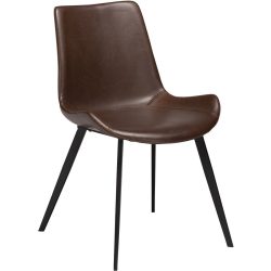 DAN-FORM Stuhl 2er-Set Hype Braun Kunstleder 51 cm - Farbe: Cocoa - Stuhl 2er-Set