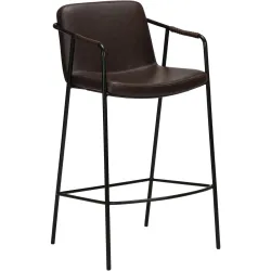 DAN-FORM Barhocker Boto Braun/Schwarz Kunstleder/Metall 54 cm 94 cm - Material: Kunstleder, Metall - Barhocker