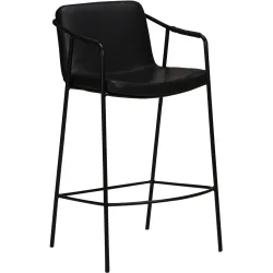 DAN-FORM Barhocker Boto Schwarz Kunstleder/Metall 54 cm 94 cm - Material: Kunstleder, Metall - Barhocker