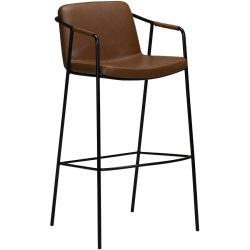 DAN-FORM Barhocker Boto Braun/Schwarz Kunstleder/Metall 54.5 cm 104 cm - Farbe: braun, schwanz - Material: Kunstleder, Metall - Barhocker