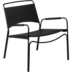 DAN-FORM Sessel Paz Schwarz Leder 61 cm 64 cm - Farbe: Black - Sessel