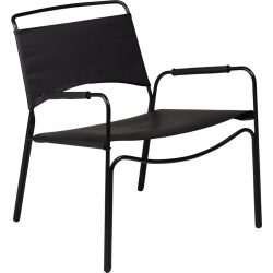 DAN-FORM Sessel Paz Schwarz Leder 61 cm 64 cm - Farbe: Black - Sessel