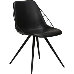 DAN-FORM Stuhl 2er-Set Sway Schwarz Kunstleder 51 cm - Farbe: Black - Stuhl 2er-Set