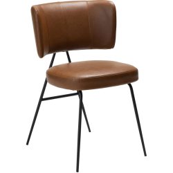 DAN-FORM Stuhl 2er-Set Roost Braun/Schwarz Kunstleder 54 cm - Stuhl 2er-Set