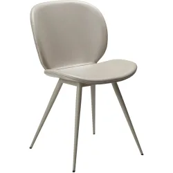 DAN-FORM Stuhl 2er-Set Cloud Beige Kunstleder 50 cm - Stuhl 2er-Set