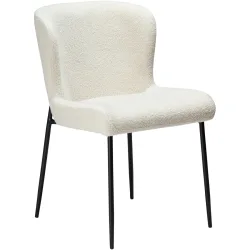 DAN-FORM Stuhl 2er-Set Glam Weiss Stoff 50 cm - Stuhl 2er-Set