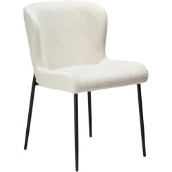 DAN-FORM Stuhl 2er-Set Glam Weiss Stoff 50 cm - Stuhl 2er-Set