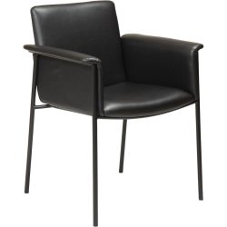 DAN-FORM Armlehnstuhl 2er-Set Vale Schwarz Kunstleder 62.5 cm - Farbe: Black - Armlehnstuhl 2er-Set