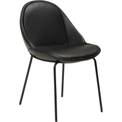 DAN-FORM Stuhl 2er-Set Arch Schwarz Kunstleder 52 cm - Stuhl 2er-Set