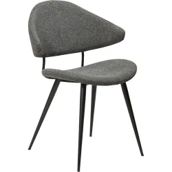 DAN-FORM Stuhl 2er-Set Napoleon Grau Stoff 59 cm - Farbe: Grey - Stuhl 2er-Set