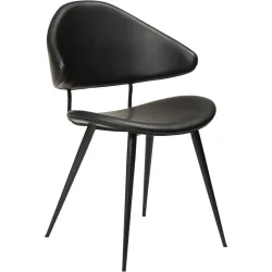 DAN-FORM Stuhl 2er-Set Napoleon Schwarz Kunstleder 59 cm - Farbe: Black - Stuhl 2er-Set