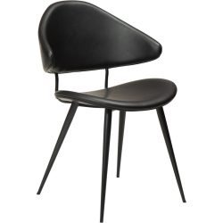 DAN-FORM Stuhl 2er-Set Napoleon Schwarz Kunstleder 59 cm - Farbe: Black - Stuhl 2er-Set