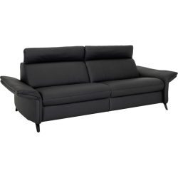Sofa Jacob Schwarz Leder 218 cm 97 cm - Möbel Konfigurator: Traummöbel individuell zusammenstellen - Sofa