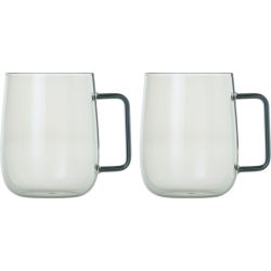 Teegläser-Set Yuna Grau Glas 12.5 cm - Material: Borosilikatglas - Teegläser-Set
