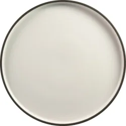 Teller flach Calypso Beige/Braun Steingut 24 cm - Farbe: bisciut - Material: Stoneware - Teller flach