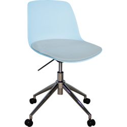 Bürostuhl Livio Blau Kunststoff 50 cm 82.5 cm Höhenverstellbar (manuell) - Material: Polypropylen - Bürostuhl