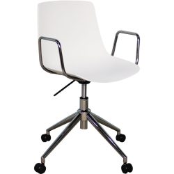 Bürostuhl Livio Weiss Kunststoff 53.5 cm 82.5 cm - Material: Polypropylen - Bürostuhl