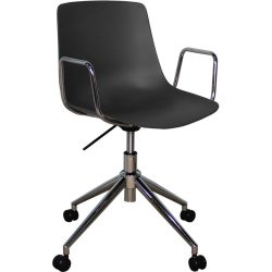 Bürostuhl Livio Schwarz Kunststoff 53.5 cm 82.5 cm - Material: Polypropylen - Bürostuhl
