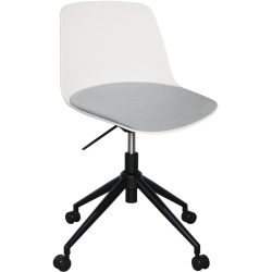 Bürostuhl Livio Weiss Kunststoff 50 cm 82.5 cm Höhenverstellbar (manuell) - Material: Polypropylen - Bürostuhl
