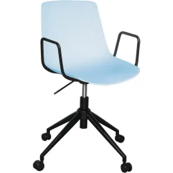 Bürostuhl Livio Blau Kunststoff 53.5 cm 82.5 cm - Material: Polypropylen - Bürostuhl