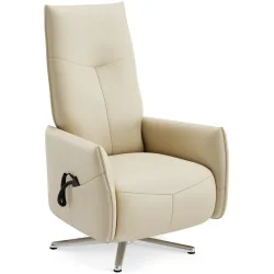 Relaxsessel Jura Beige Leder 73 cm 161 cm - Farbe: hellbeige - Möbel Konfigurator: Traummöbel individuell zusammenstellen - Relaxsessel