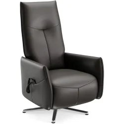 Relaxsessel Jura Schwarz Leder 73 cm 161 cm - Möbel Konfigurator: Traummöbel individuell zusammenstellen - Relaxsessel